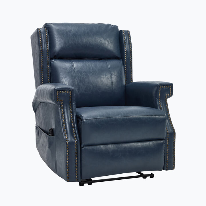Faux Leather Manual Recliner Chair with Heavy Duty Motion Mechanism And 3 Massage Modes