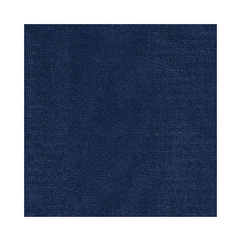 Poundex Adjustable V-Stitch Headboard Twin Bed Frame in Navy Blue Velvet