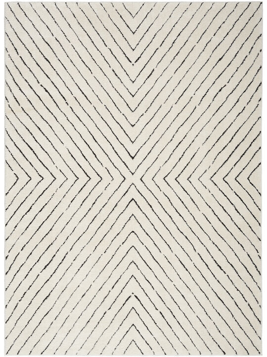 Modern Comfort MNC01 Ivory/Black 9' x 12' Rug