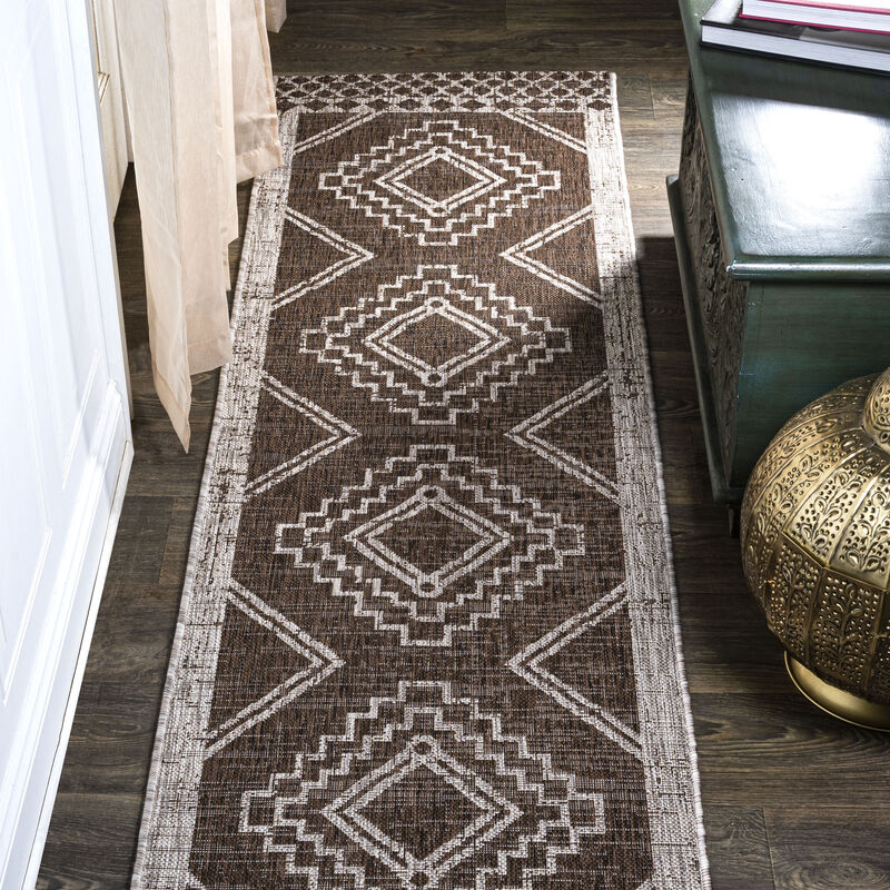 Marokko Diamond Tribal Medallion Indoor/Outdoor Area Rug