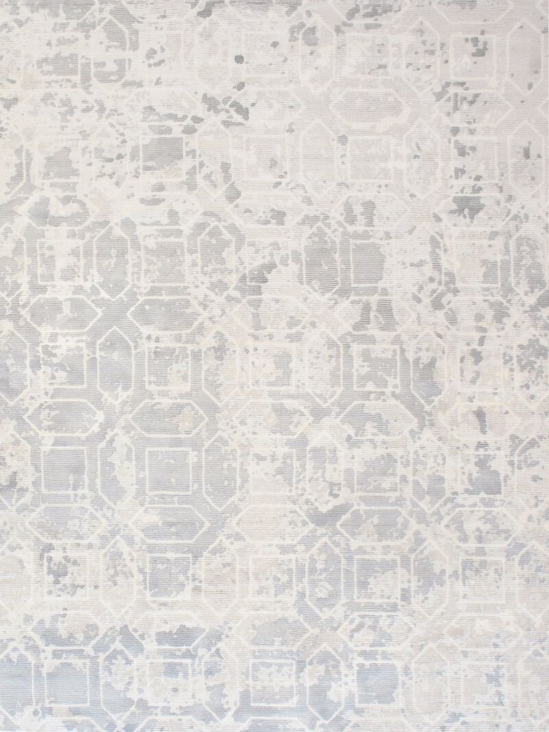 Pasargad Home Beverly Hand-Loomed Grey Silk Rug image number 1