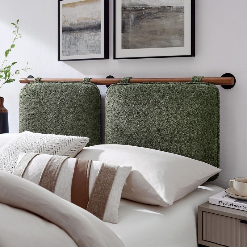 Anela Wall-Mounted Chenille Upholstered Queen Headboard image number 5