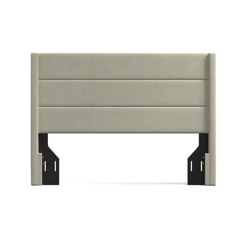 Rize Home Upholstered Headboard Queen Beige image number 4