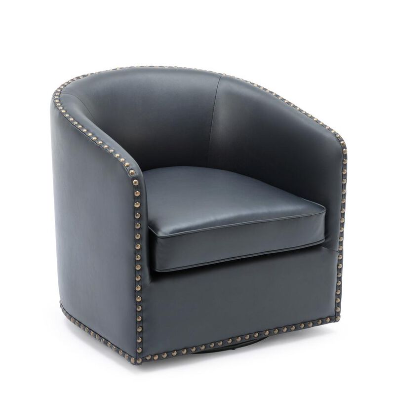 Comfort Pointe Tyler Swivel Arm Chair - Midnight Blue