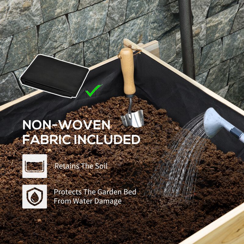 Hivvago 3 Tier Raised Garden Bed with Drainage Liner image number 6