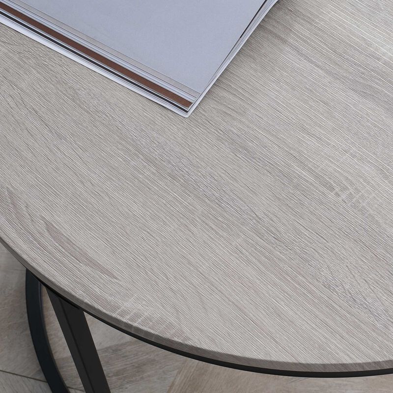 Round Rattan Coffee Table for Living Room, Balcony, or Outdoor Patio