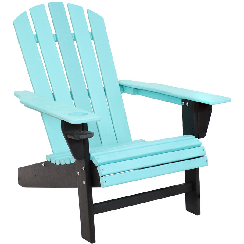 Sunnydaze All-Weather Adirondack Chair with Drink Holder