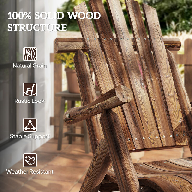 Hivvago Outdoor Adirondack Rocking Chair for Backyard image number 4