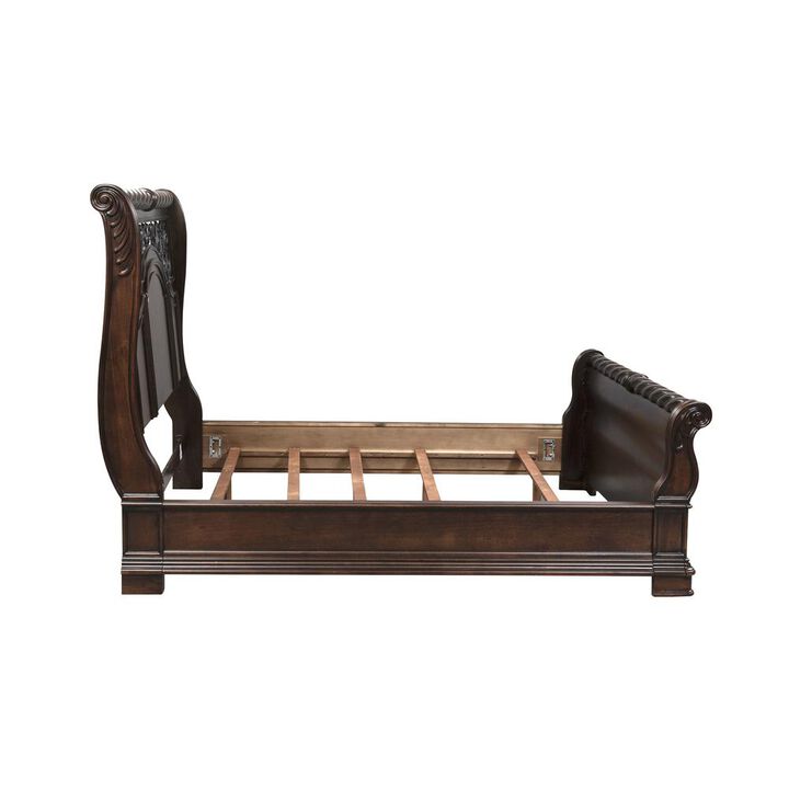 Liberty Furniture Arbor Place King Sleigh Bed in Brownstone