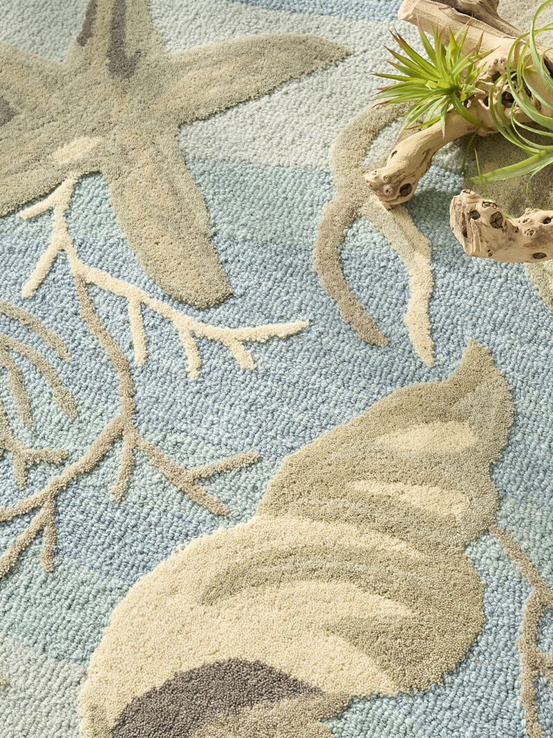 Waterside WRS01 Blue 5'3" x 7'3" Rug