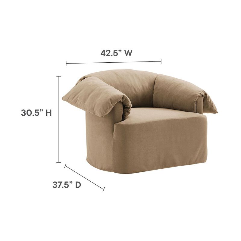 Lark Slipcovered Fabric Oversized Armchair image number 2