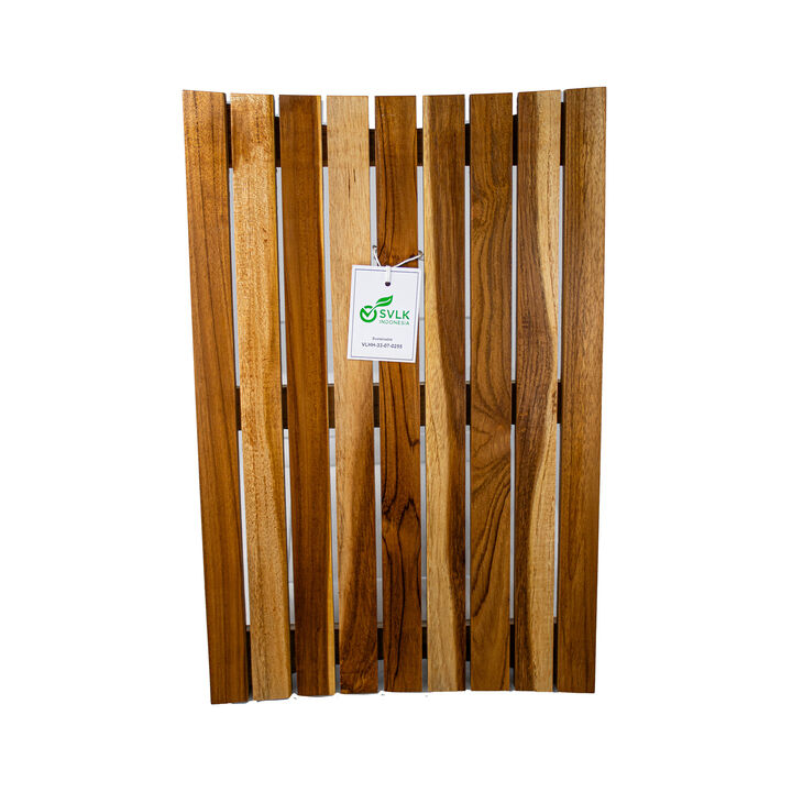20" x 13" Eleganto Teak Shower Mat