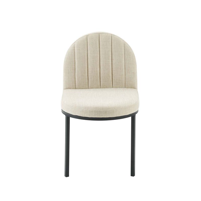 Isla Channel Tufted Upholstered Fabric Dining Side Chair image number 3