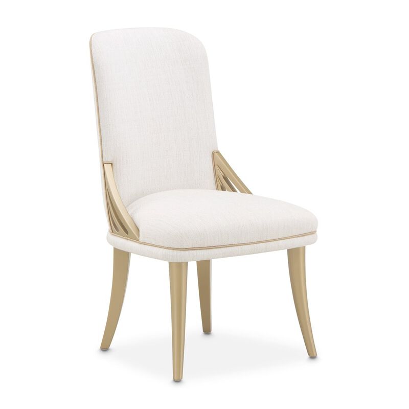 Michael Amini La Terrazza Dining Side Chair, Set of 2 - Creamy Pearl