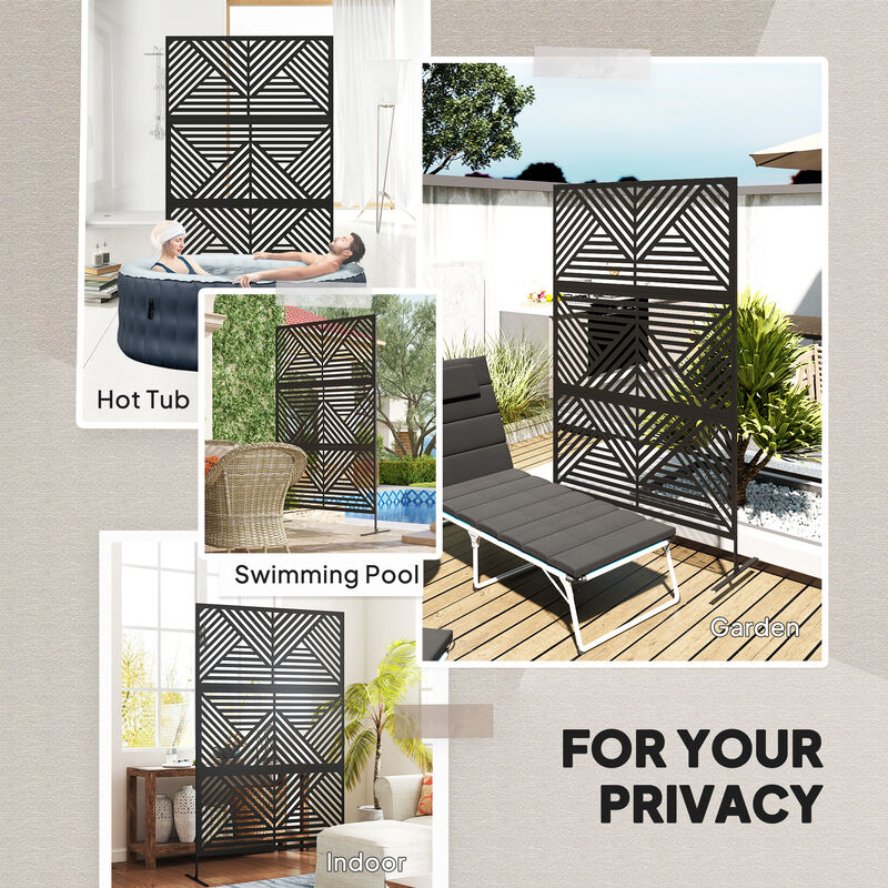 Hivvago Outdoor Metal Fence Panel & Plant Trellis image number 5