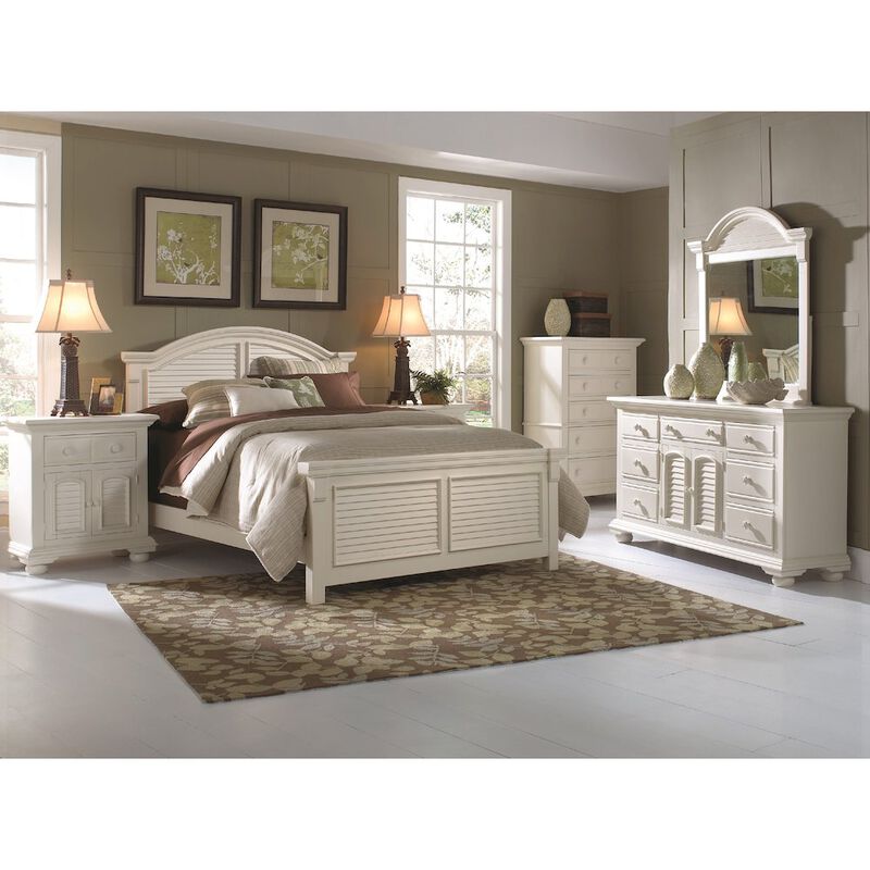 American Woodcrafters Cottage Traditions Triple Dresser - White Cottage