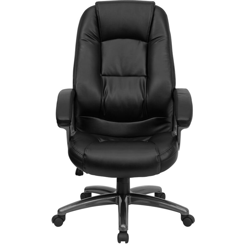 Jules High Back LeatherSoft Executive Swivel Ergonomic Office Chair with Deep Curved Lumbar and Arms