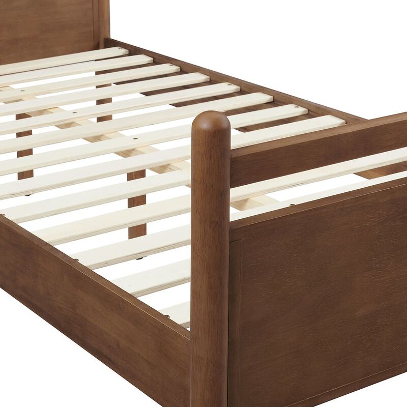 Leni Twin Size Wood Platform Bed Frame image number 7