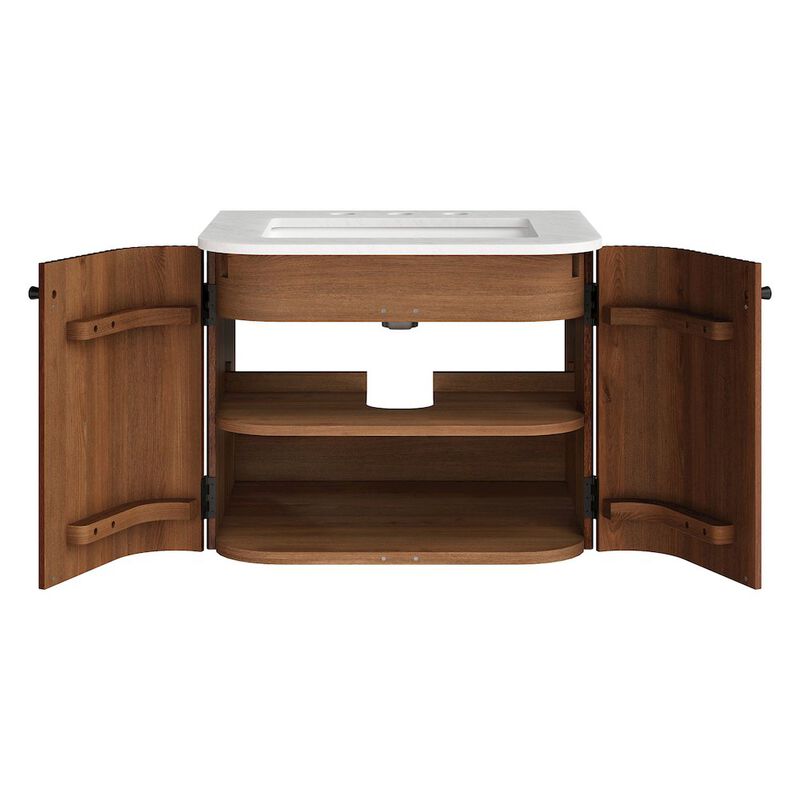 Zia 24" Wall-Mount Bathroom Vanity with Marble Sink image number 7
