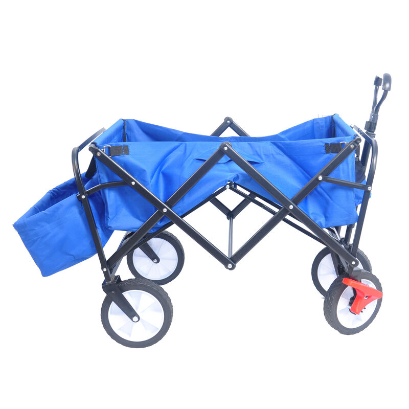Streamdale Folding Wagon Garden Shopping Beach Cart (Blue colour)