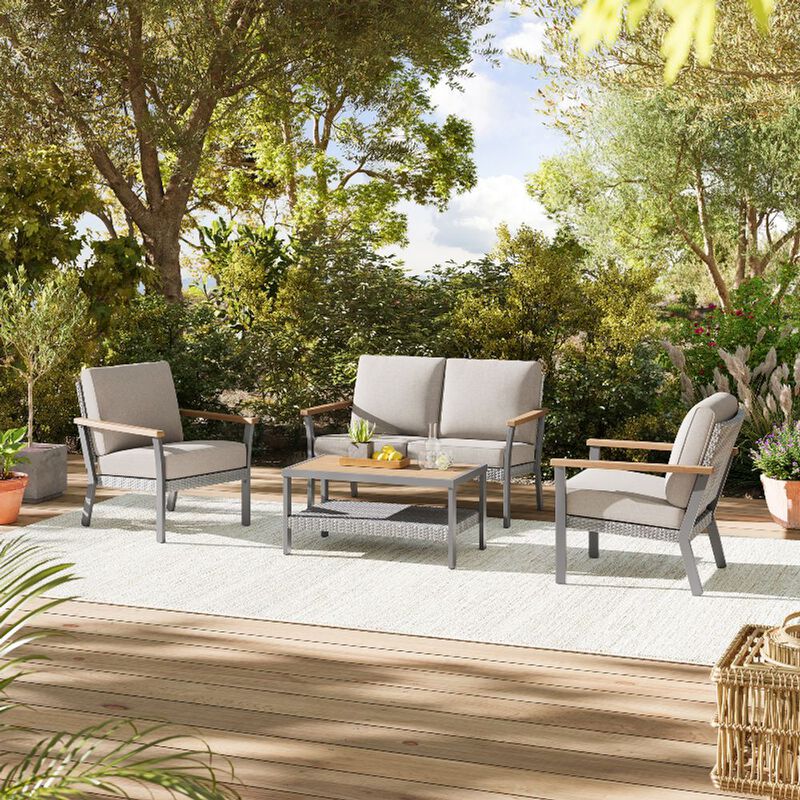 Loveseat 2-Seat Sofa with Plush Cushions and Modern Design