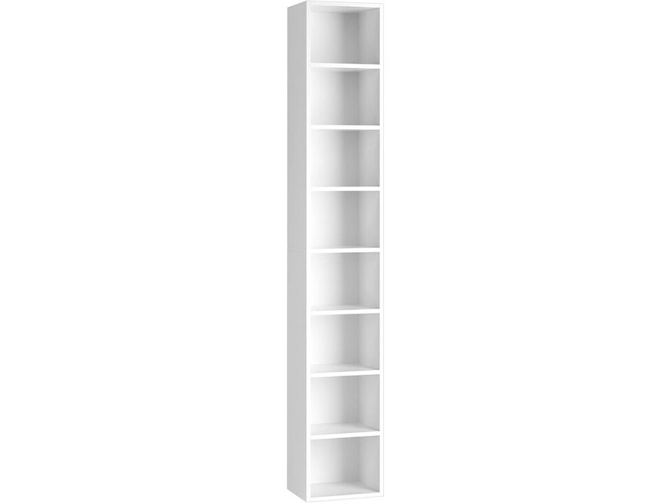 Media Storage Unit with  Adjustable and  Fixed Shelves