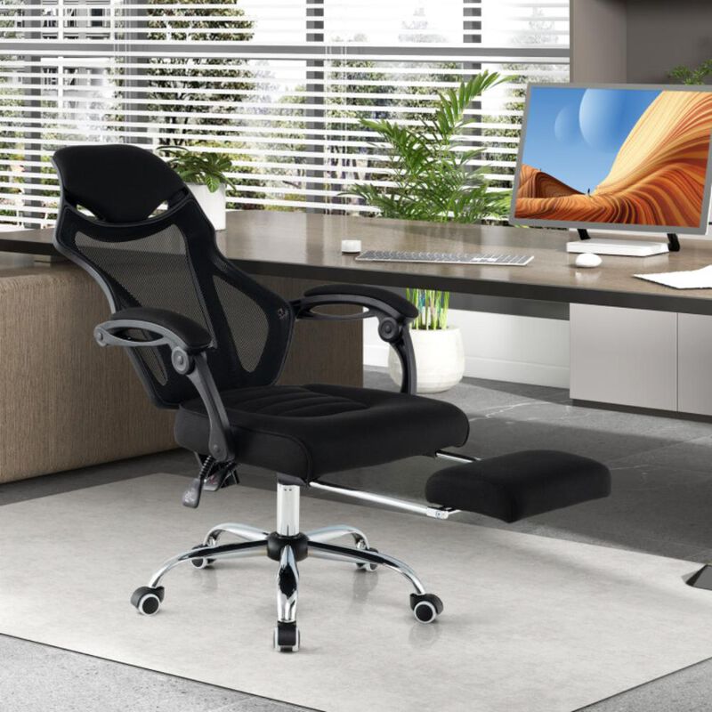 Hivvago Ergonomic Mesh Office Chair with Footrest and Tilting Backrest