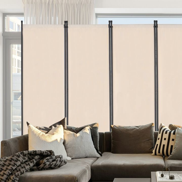 Portable Folding Room Divider, 6-Panel Privacy Screen for Home & Office
