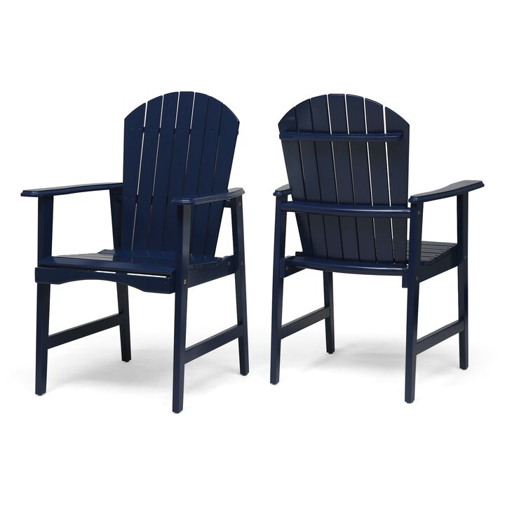 Hivvago Acacia Adirondack Chairs Set of 2 for Patio Dining