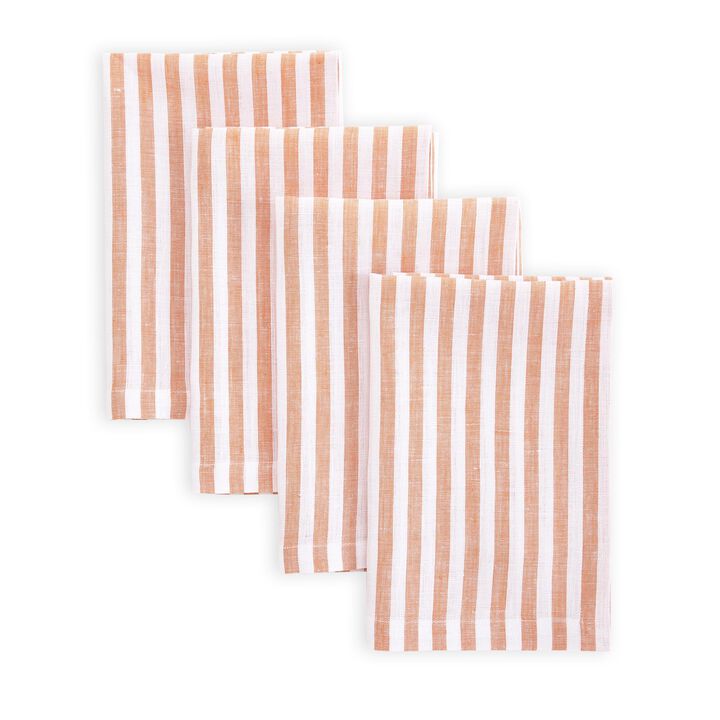 Linen Dinner Napkins - Amalfi Stripe