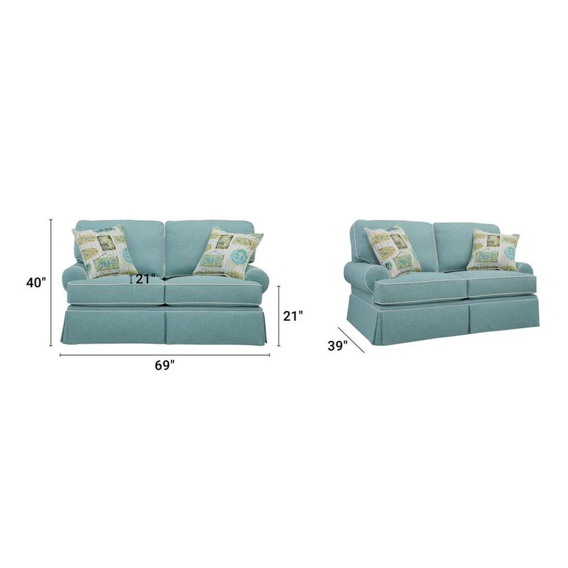 American Furniture Classics Loveseat with Four Accent Pillows