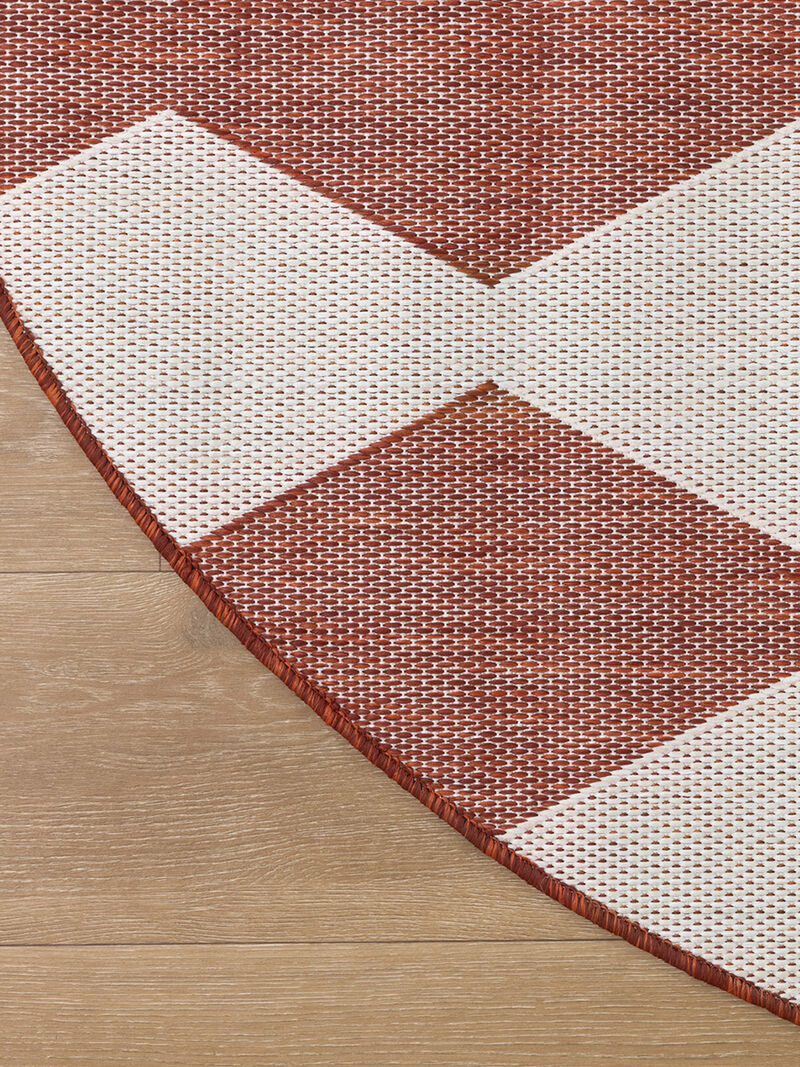 Positano POS04 Terracotta 6' x Round Rug