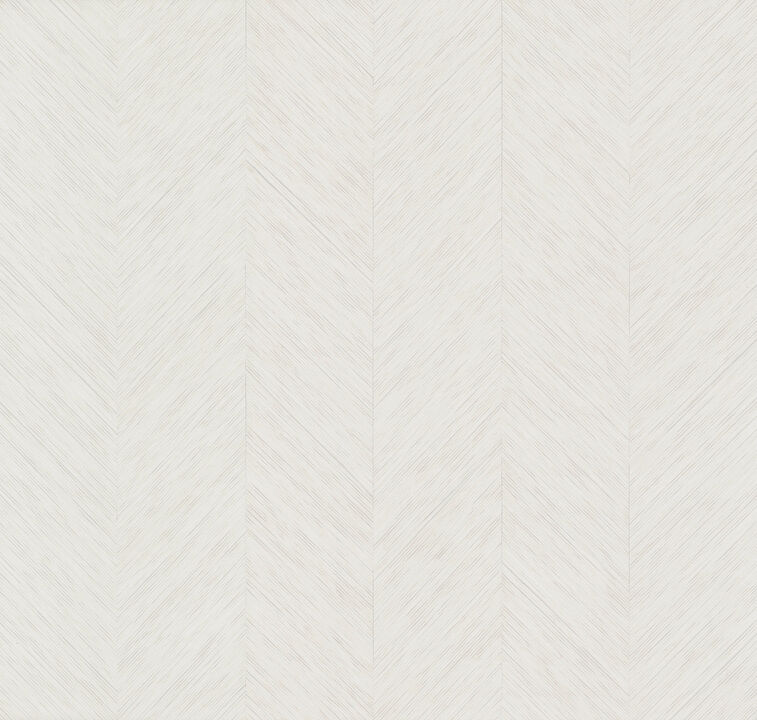Chevron White Metallic Wallpaper