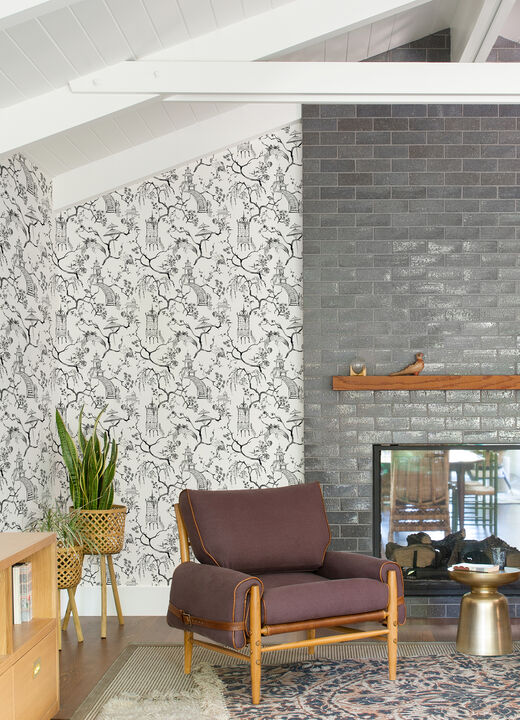 Serena Charcoal Chinoiserie Wallpaper (Set of 2)