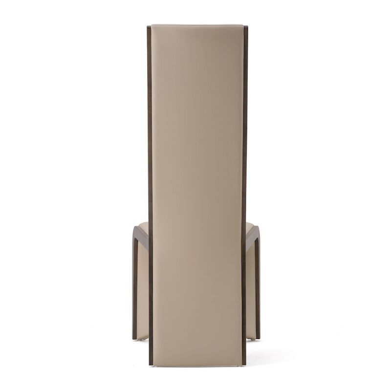 Modrest Pacer - Modern Beige & Grey Ash Dining Chair (Set of 2)