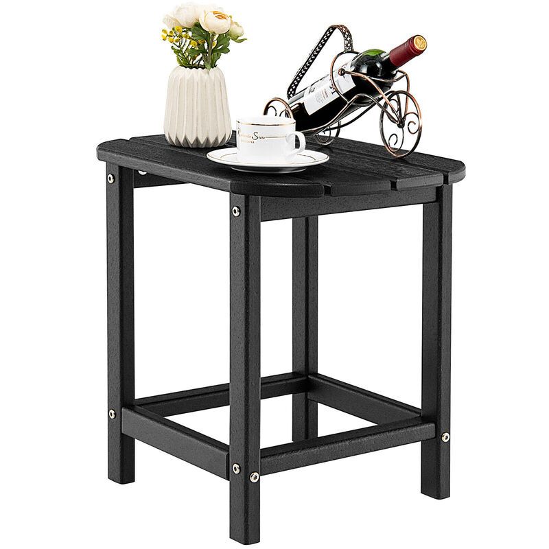 18 Inch Weather Resistant Side Table for Garden Yard Patio