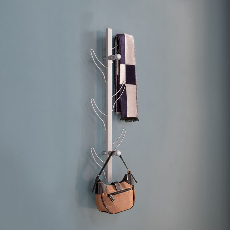 Coat Hat Rack Silver