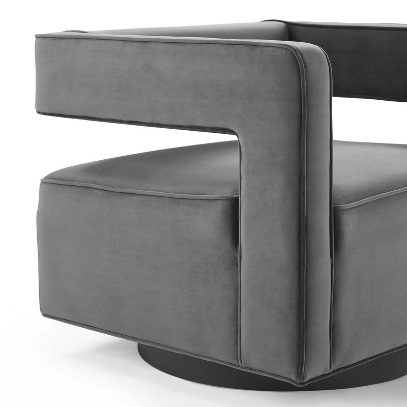 Booth Performance Velvet  Performance Velvet Swivel Armchair image number 6