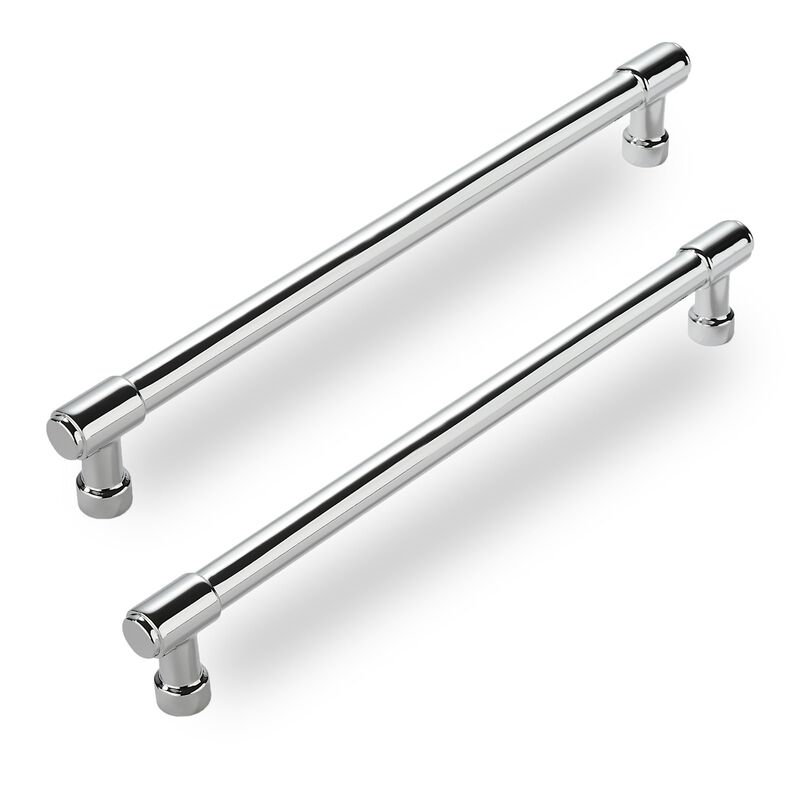 CABDM 2 Pack Polished Chrome Cabinet Pulls,12 Inch(305mm) Hole Centers Cabinet Handles Kitchen Hardware for Cabinets and Drawer