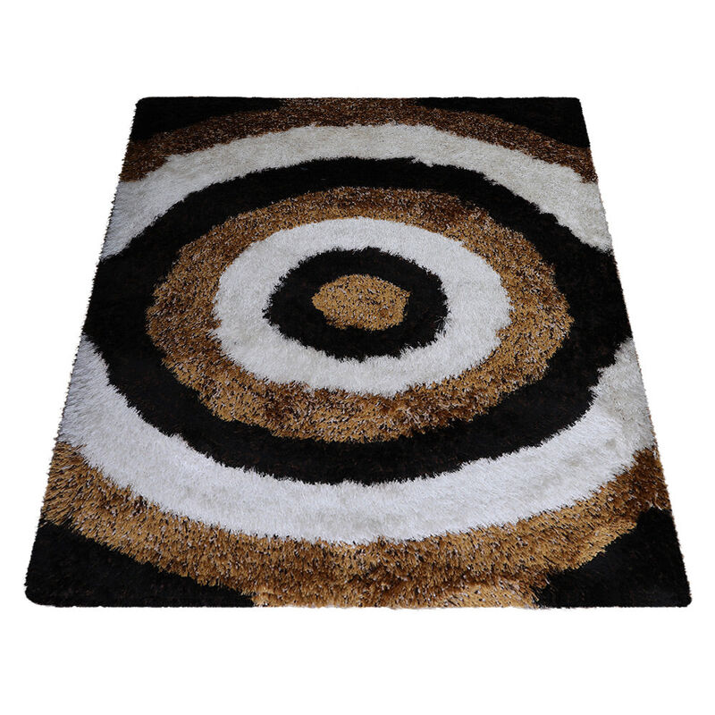 RUGSOTIC CARPETS HAND TUFTED SHAG POLYESTER ECO-FRIENDLY AREA RUGS  - Rectangle, Size, Geometric Modern Design, High Pile Thick Handmade Anti Skid Rugs for Living Room K00082 image number 2