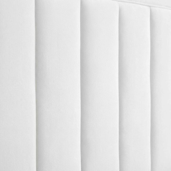 Channel Tufted Performance Velvet King/California King Headboard, Plush Padding