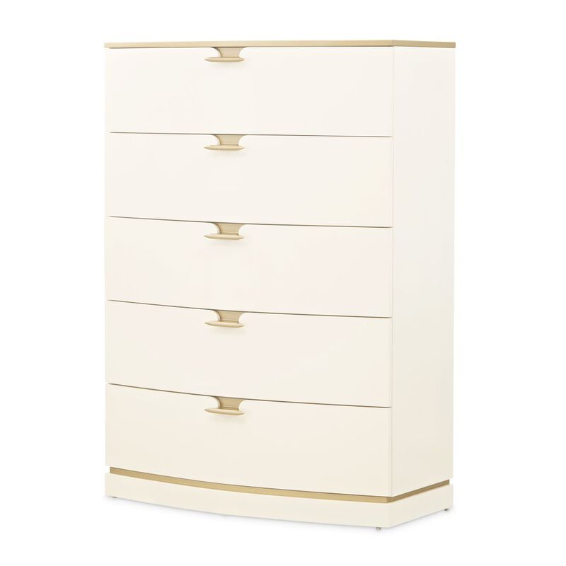 Michael Amini La Terrazza 5-Drawer Chest - Creamy Pearl