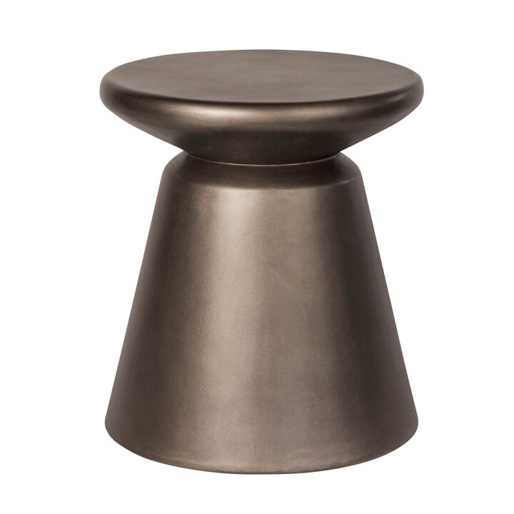 Concrete Mineral Side Table in Bronze