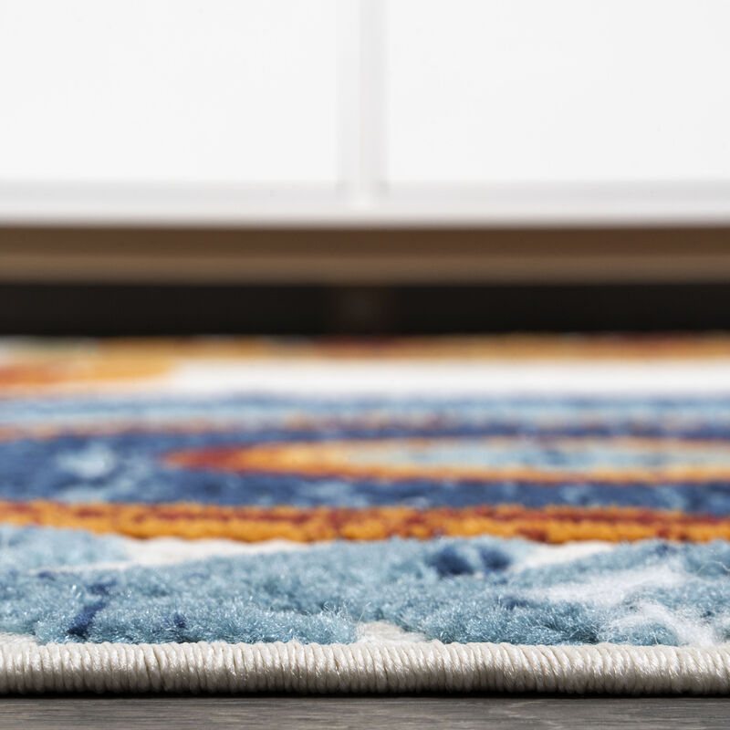 Circus Medallion High-Low Indoor/Outdoor Area Rug