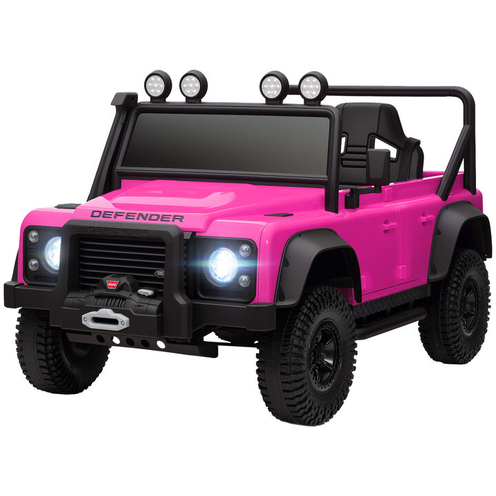 BreeBe Land Rover Licensed Electric Car for Kids with Remote Control, Dual Motors, Spring Suspension, LED Lights