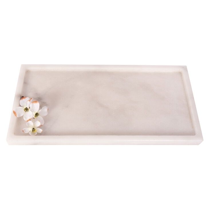 Saboga Home&trade; Rectangular Marble Tray