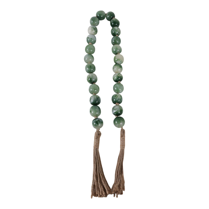Resin, 36 X 1 Bead Garland, Green image number 2