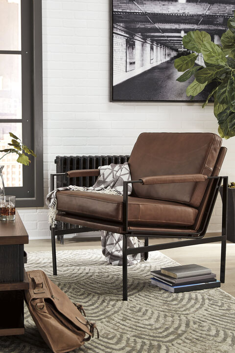 Puckman Leather Accent Chair