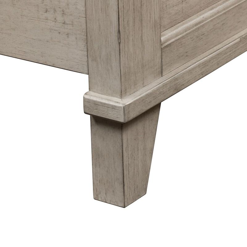 Liberty Furniture Ivy Hollow Queen Mantle Bed in Weathered Linen Finish w/ Dusty Taupe Tops image number 3