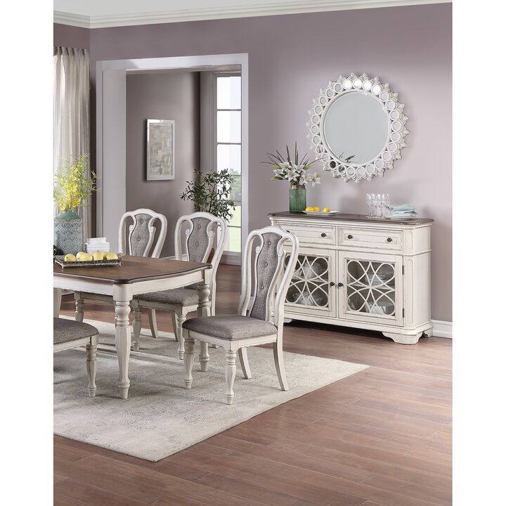 Streamdale Grey Upholstered Tufted Dining Chairs (Set of 2)